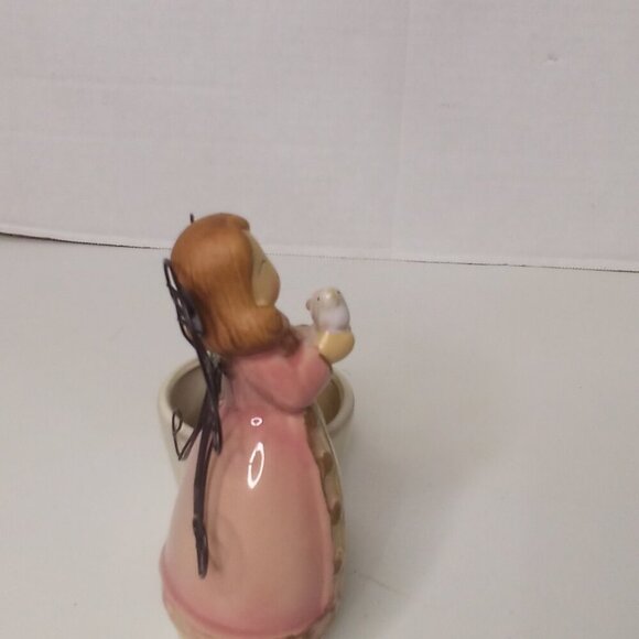 Ceramic Angel Tealight Candle Holder Glazed 6" Tall - Picture 8 of 12